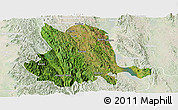 Satellite Panoramic Map of Pinlaung, lighten