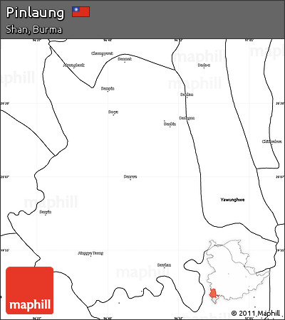 Blank Simple Map of Pinlaung