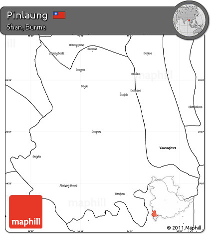 Blank Simple Map of Pinlaung