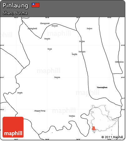 Blank Simple Map of Pinlaung