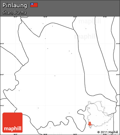 Blank Simple Map of Pinlaung, no labels