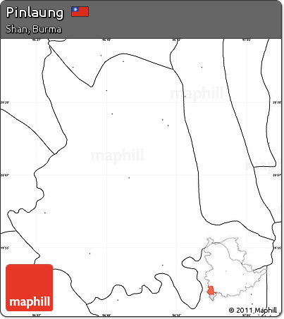 Blank Simple Map of Pinlaung, no labels