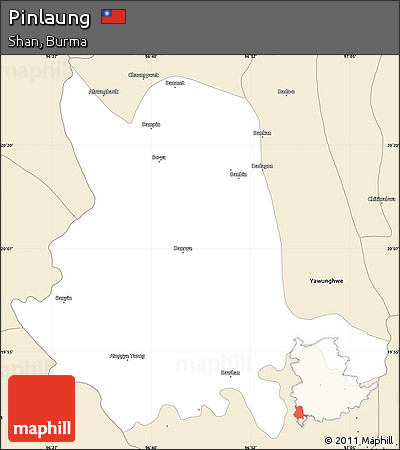 Classic Style Simple Map of Pinlaung