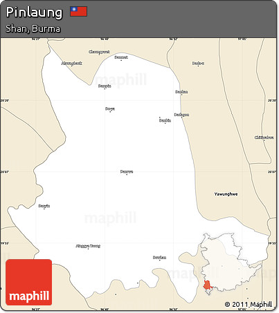 Classic Style Simple Map of Pinlaung