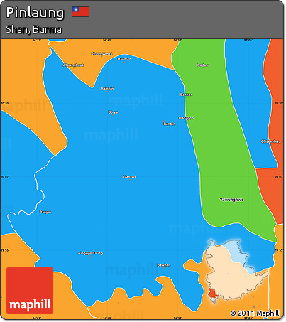 Political Simple Map of Pinlaung
