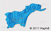 Political 3D Map of Tachilek, cropped outside