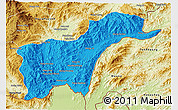 Political 3D Map of Tachilek, physical outside