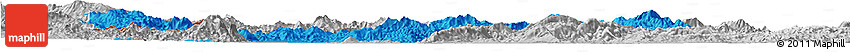 Political Horizon Map of Tachilek, lighten, desaturated