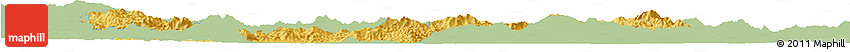 Savanna Style Horizon Map of Tachilek, single color outside