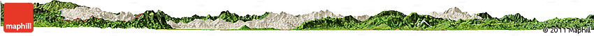 Shaded Relief Horizon Map of Tachilek, satellite outside