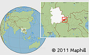 Savanna Style Location Map of Tachilek, highlighted parent region