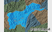 Political Map of Tachilek, darken, semi-desaturated