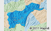 Political Map of Tachilek, lighten