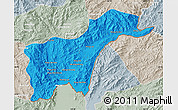 Political Map of Tachilek, lighten, semi-desaturated