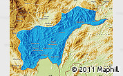 Political Map of Tachilek, physical outside