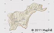 Shaded Relief Map of Tachilek, cropped outside