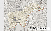 Shaded Relief Map of Tachilek, semi-desaturated