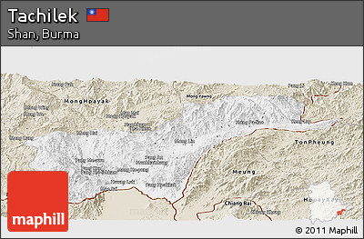 Classic Style Panoramic Map of Tachilek
