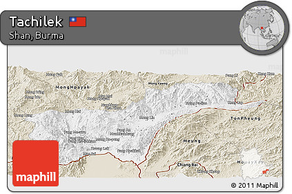 Classic Style Panoramic Map of Tachilek
