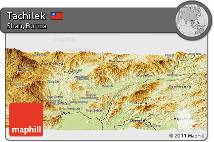 Physical Panoramic Map of Tachilek