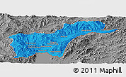 Political Panoramic Map of Tachilek, desaturated