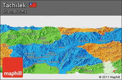 Political Panoramic Map of Tachilek