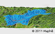 Political Panoramic Map of Tachilek, satellite outside