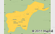 Savanna Style Simple Map of Tachilek, single color outside