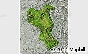 Satellite 3D Map of Tangyan, lighten, semi-desaturated