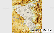 Shaded Relief 3D Map of Tangyan, physical outside