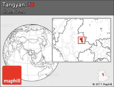 Blank Location Map of Tangyan