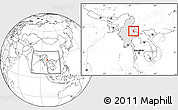 Blank Location Map of Tangyan, highlighted country, within the entire country