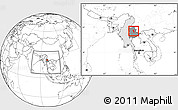 Blank Location Map of Tangyan, highlighted country, highlighted parent region, within the entire country