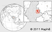 Blank Location Map of Tangyan, highlighted country