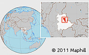 Gray Location Map of Tangyan, highlighted parent region