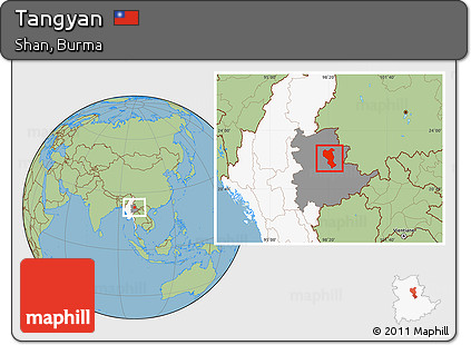 Savanna Style Location Map of Tangyan, highlighted country, highlighted parent region