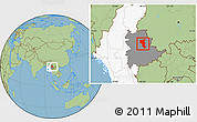 Savanna Style Location Map of Tangyan, highlighted country, highlighted parent region