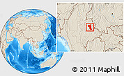 Shaded Relief Location Map of Tangyan