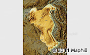 Physical Map of Tangyan, darken