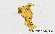 Physical Map of Tangyan, single color outside