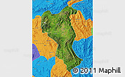 Satellite Map of Tangyan, political outside
