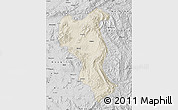 Shaded Relief Map of Tangyan, desaturated