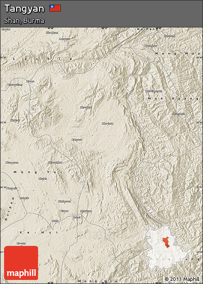 Shaded Relief Map of Tangyan