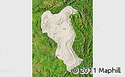 Shaded Relief Map of Tangyan, satellite outside