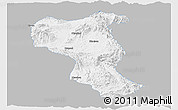 Gray Panoramic Map of Tangyan, single color outside