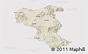 Shaded Relief Panoramic Map of Tangyan, cropped outside