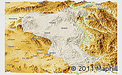Shaded Relief Panoramic Map of Tangyan, physical outside