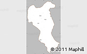 Gray Simple Map of Tangyan, cropped outside