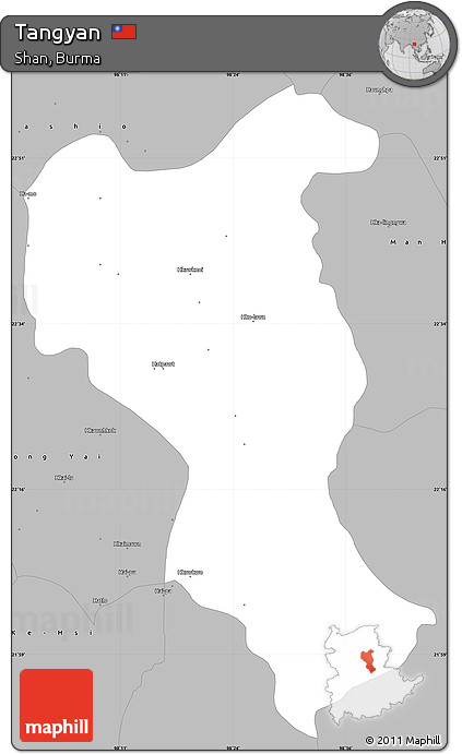 Gray Simple Map of Tangyan