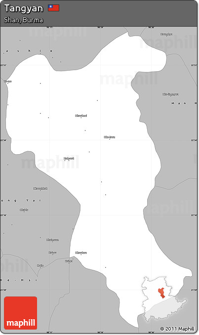 Gray Simple Map of Tangyan
